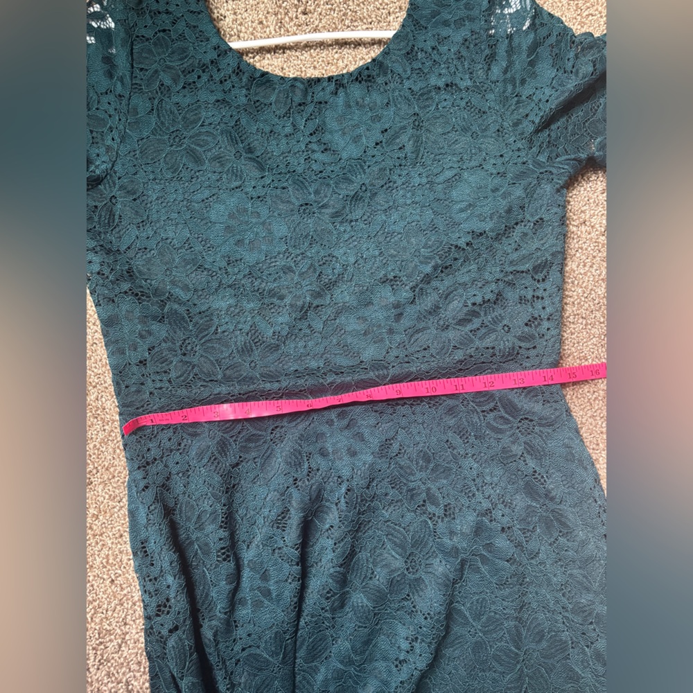 NWT| Suzanne Betro Dress | Teal lace midi | M - Picture 6 of 6